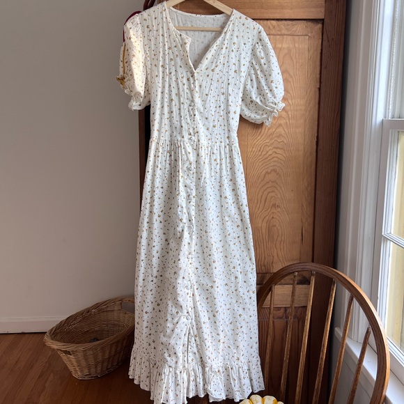 Fin & Vince | RARE Floral Linen Blend Prairie Dress - Picture 3 of 8